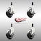 Service Caster 5 Inch 316SS Soft Rubber Swivel 7/8 Inch Expanding Stem Caster Set Brake SCC SCC-SS316EX20S514-SRS-TLB-78-4 - alternate 3
